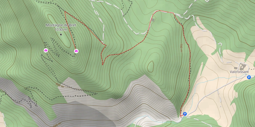 Map of the trail for Route de l'Abbaye