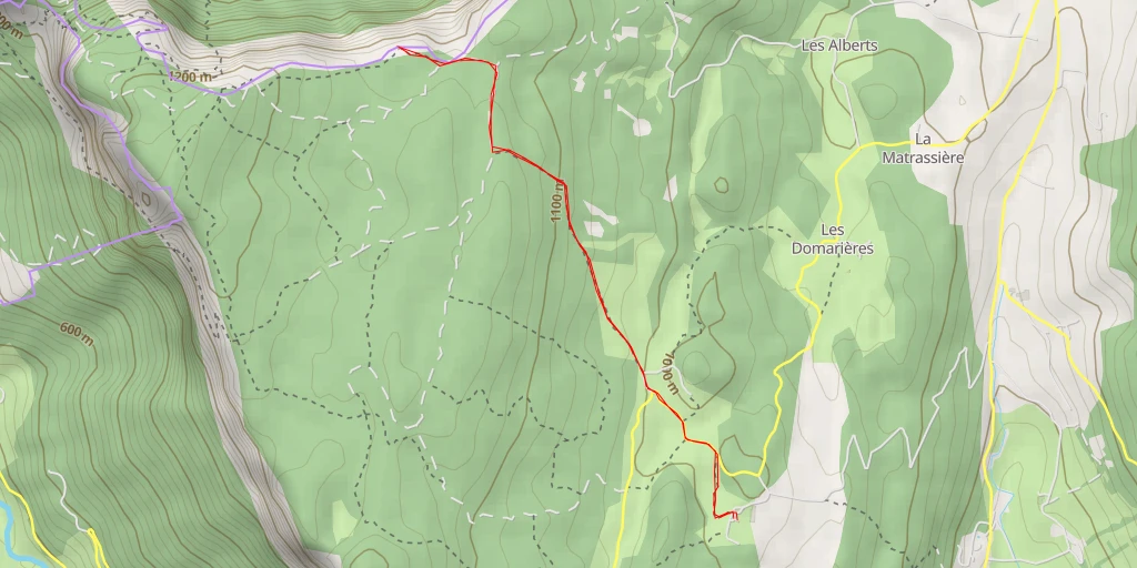 Map of the trail for Route de Vezor