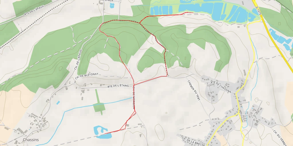 Map of the trail for Route de Lyon - Route de Lyon - Arandon-Passins