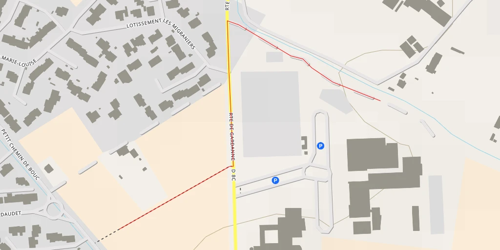 Map of the trail for Collège François Mitterrand - Chemin de Gadie