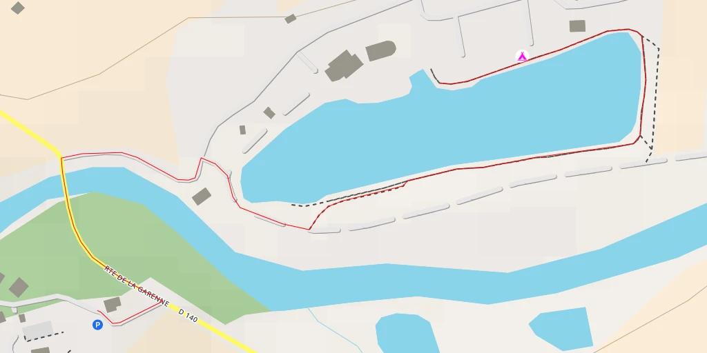 Map of the trail for Camping Koawa Le Lac Bleu - Route de Châtillon