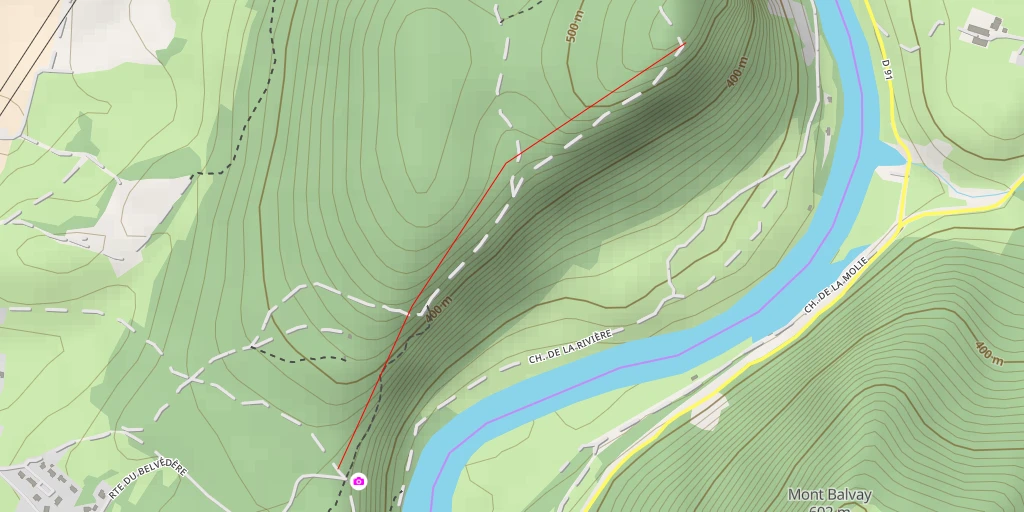 Map of the trail for Jarbonnet Accès pédestre