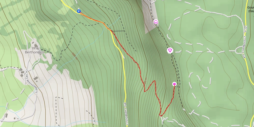 Map of the trail for vue