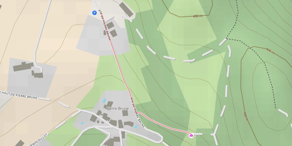 Carte de l'itinéraire :  Chemin du Belvédère - L'Albenc