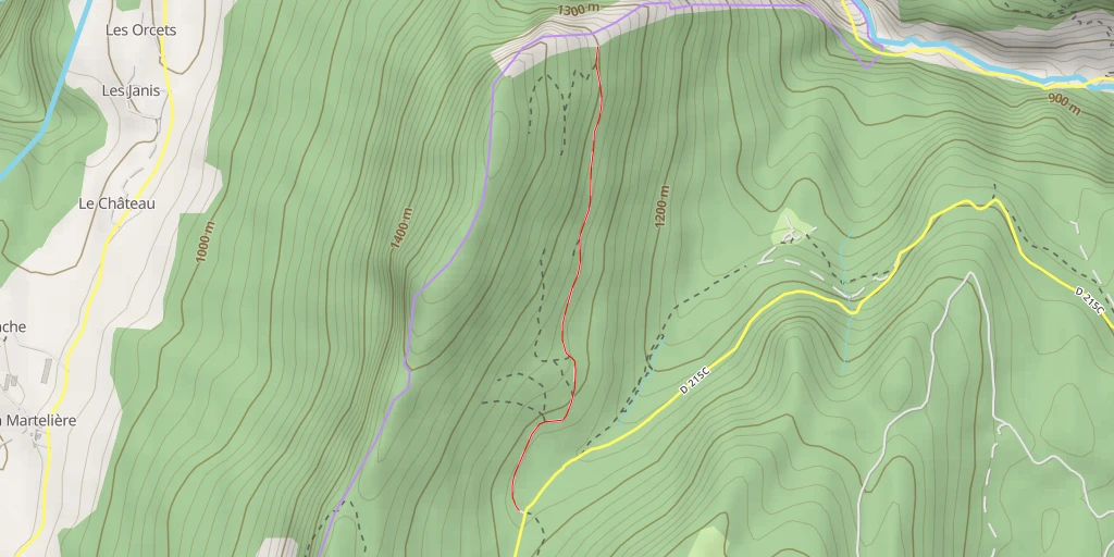 Map of the trail for Brèche de Chalimont