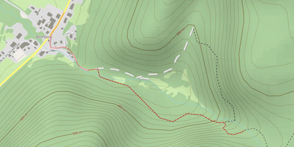 Carte de l'itinéraire :  Cascade de Pisse vache