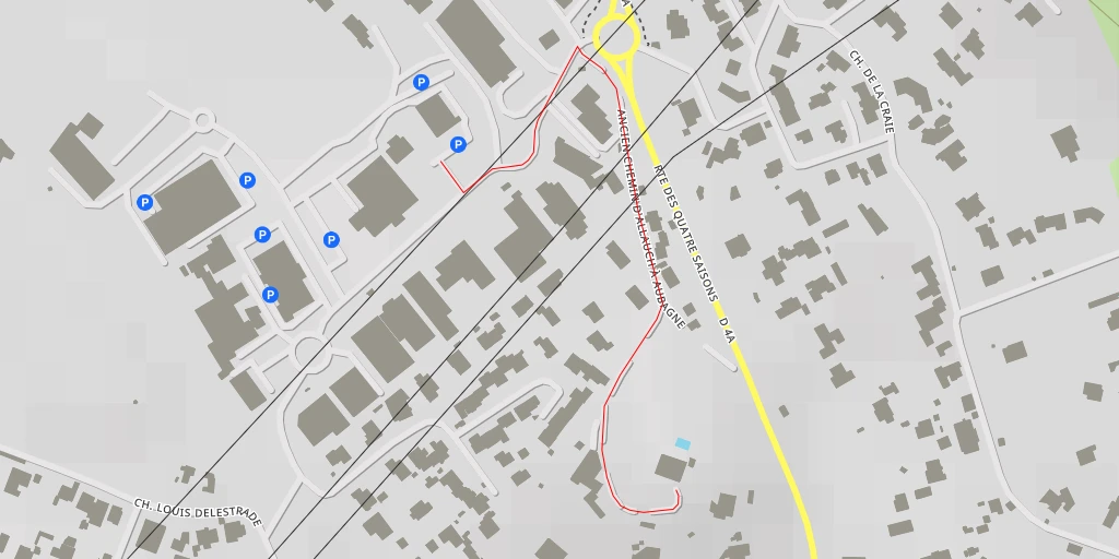 Map of the trail for Chemin de la Thorame - Chemin de la Thorame