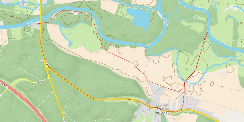 Map of the trail for La Loue