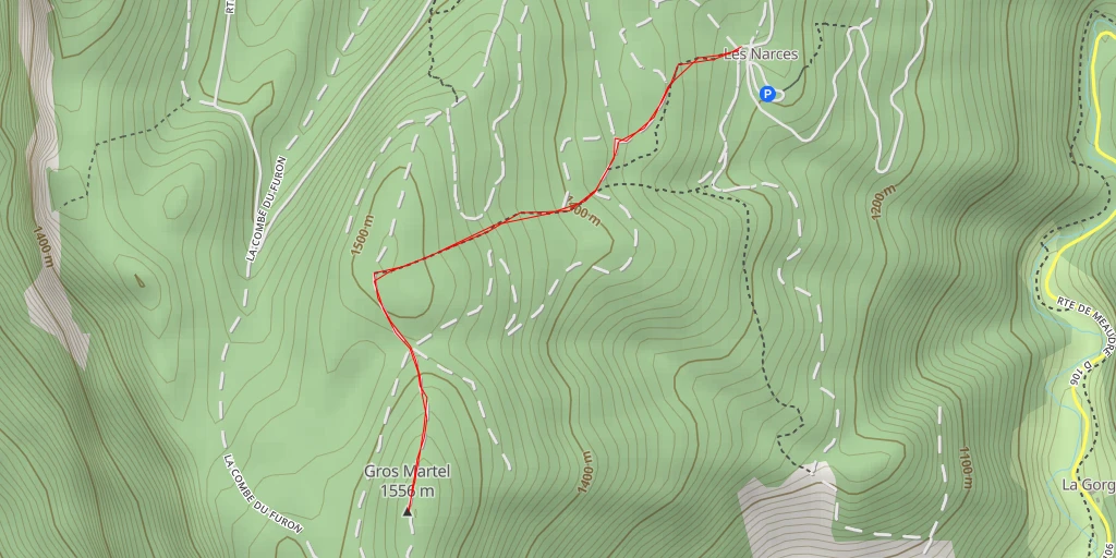 Map of the trail for Gros Martel