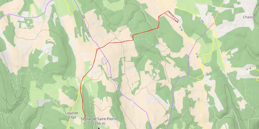 Map of the trail for Route des Lavandes - Route des Lavandes