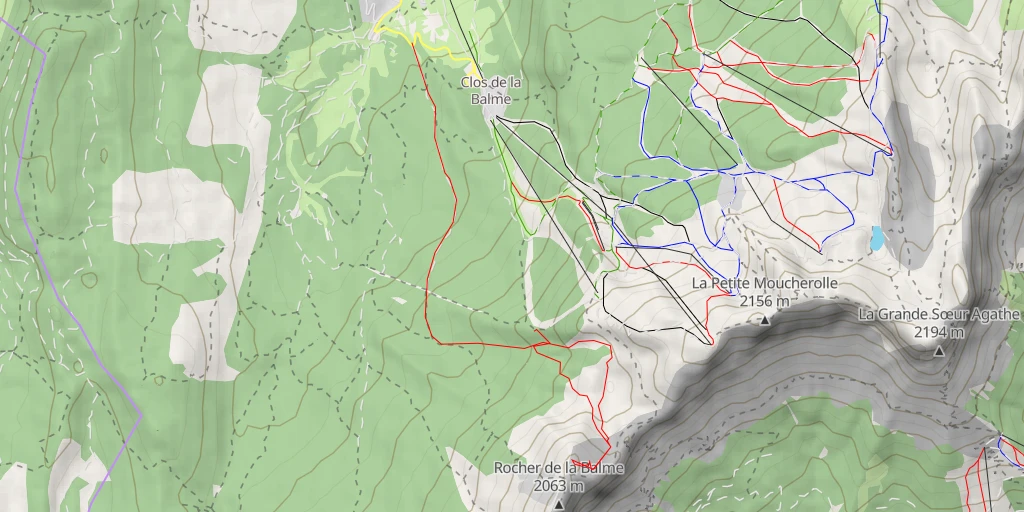 Map of the trail for Tête des Chaudières Versant NW par la combe du Souillet