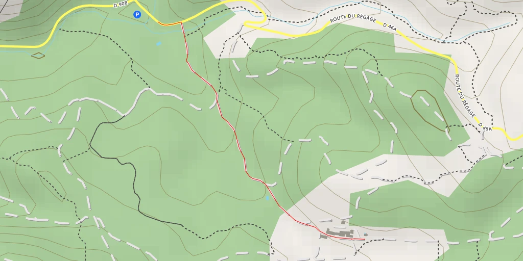 Map of the trail for Chemin des Pradeaux