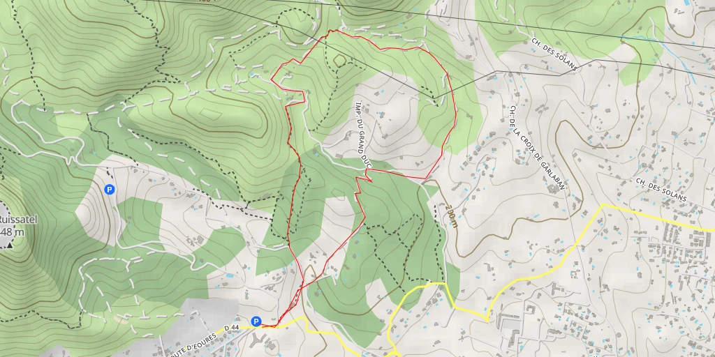 Map of the trail for Impasse du Bauç