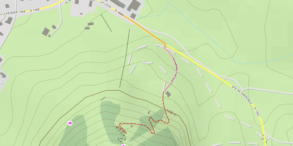 Map of the trail for AI - Luge mécanique - Autrans-Méaudre en Vercors