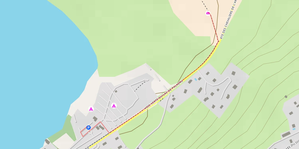 Map of the trail for Chemin des Marais