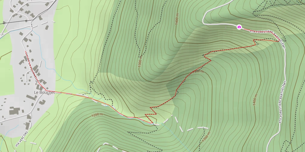 Map of the trail for AI - Antenne Relais TDF - Autrans-Méaudre en Vercors