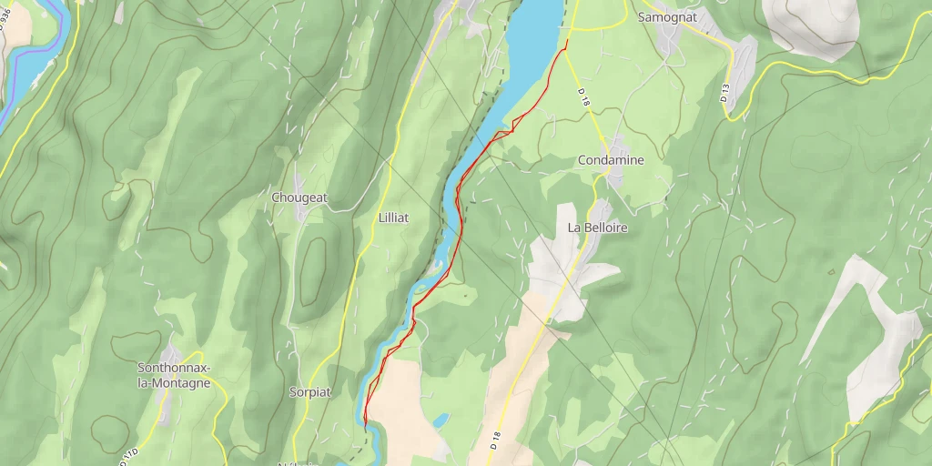 Map of the trail for Saut du Torrey