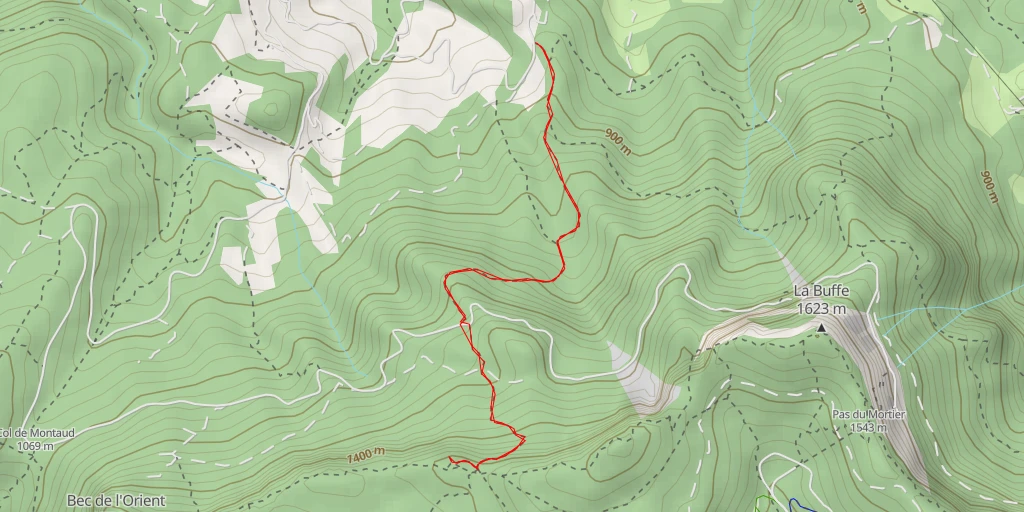 Map of the trail for Pas de La Clé - Montaud