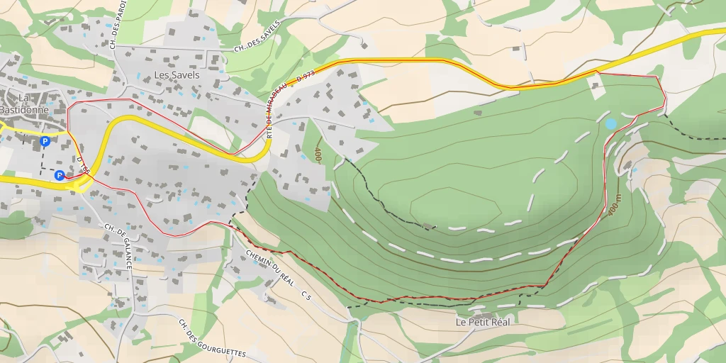 Map of the trail for Route de La Bastidonne à Mirabeau