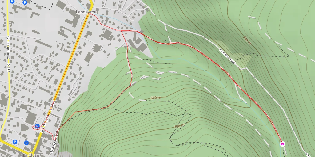 Map of the trail for AI - Voiles de Landeyron