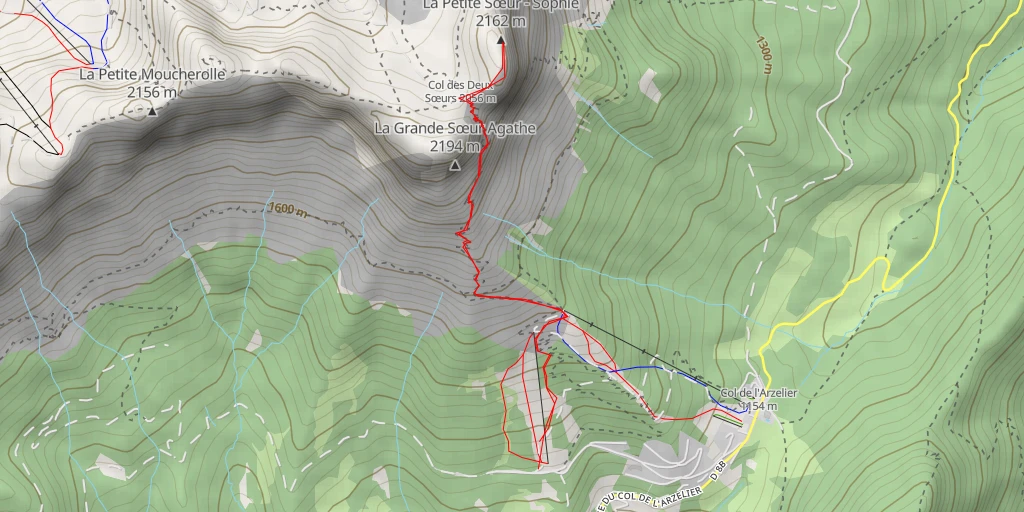 Map of the trail for La Petite Sœur - Sophie