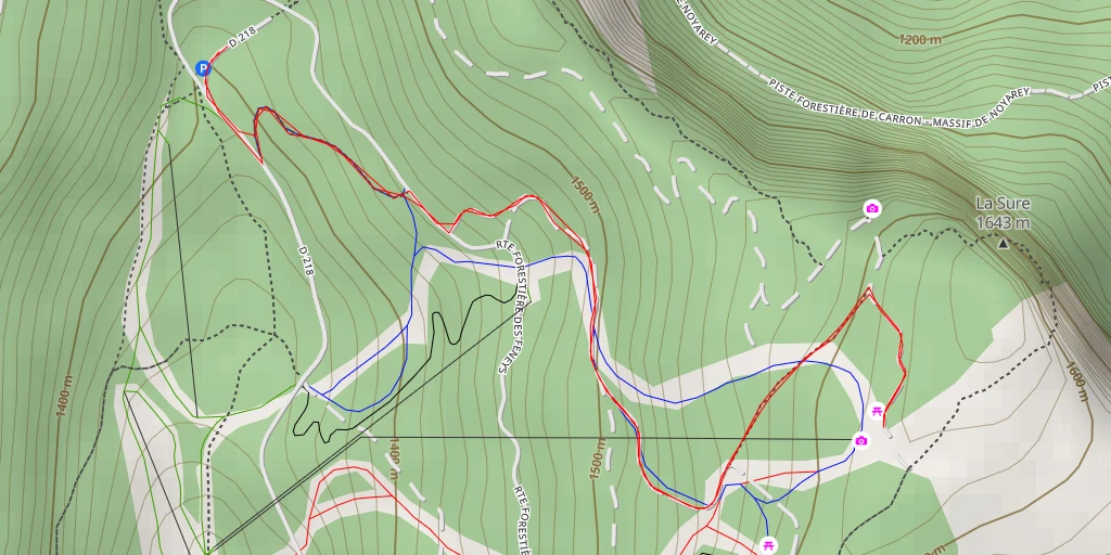 Map of the trail for Crêtes - Noyarey