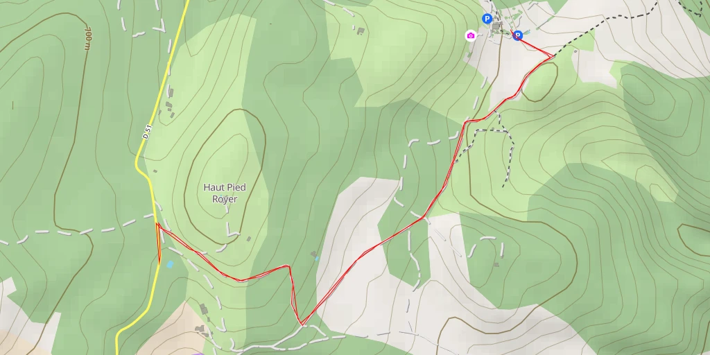 Map of the trail for D 51 - D 51