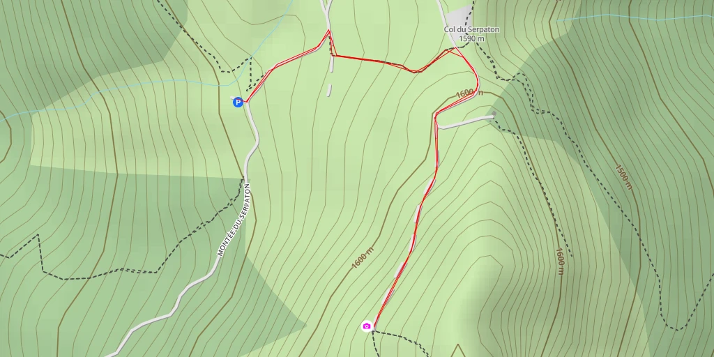 Map of the trail for Le serpaton ouest 500 - Gresse-en-Vercors