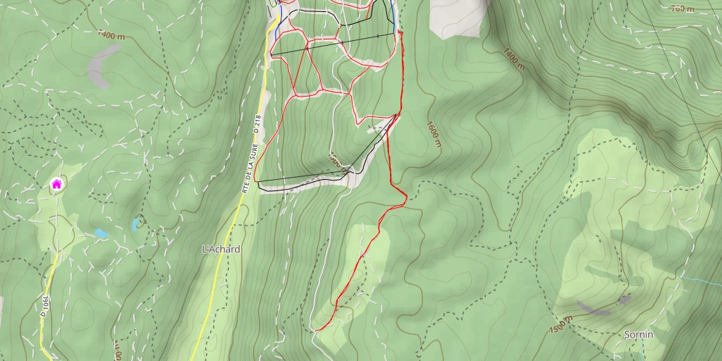 Map of the trail for Quoi - Autrans-Méaudre en Vercors
