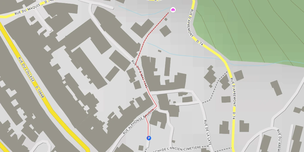 Map of the trail for AI - La source de la Doye