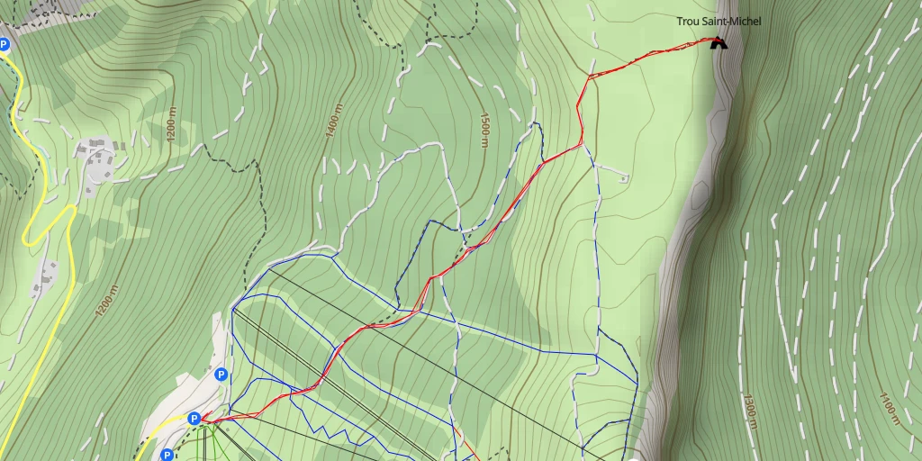 Map of the trail for Bord de Falaise - Lans-en-Vercors