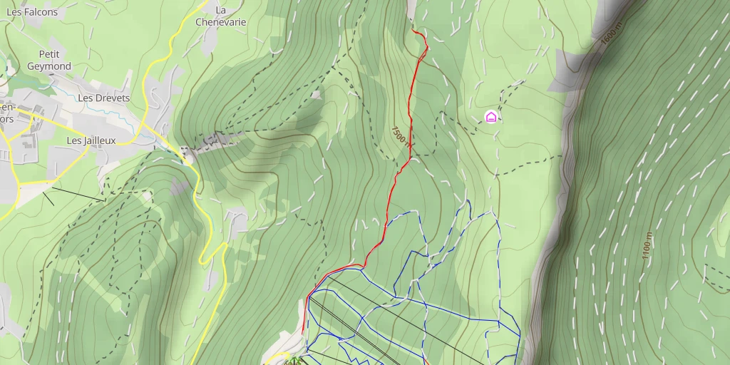 Map of the trail for Croix des Ramées - Lans-en-Vercors