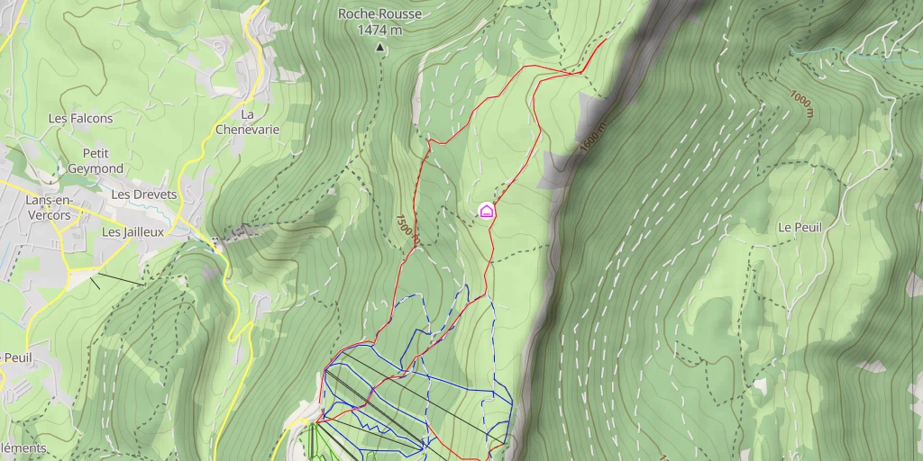 Map of the trail for Combe de Saint-Nizier - Saint-Nizier-du-Moucherotte