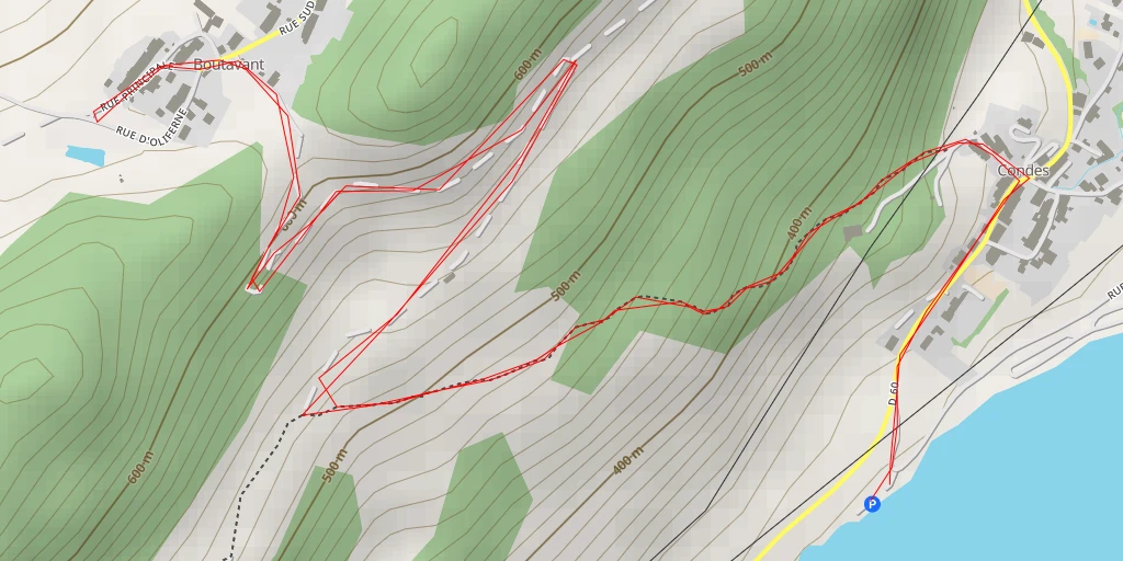 Map of the trail for Rue d'Oliferne