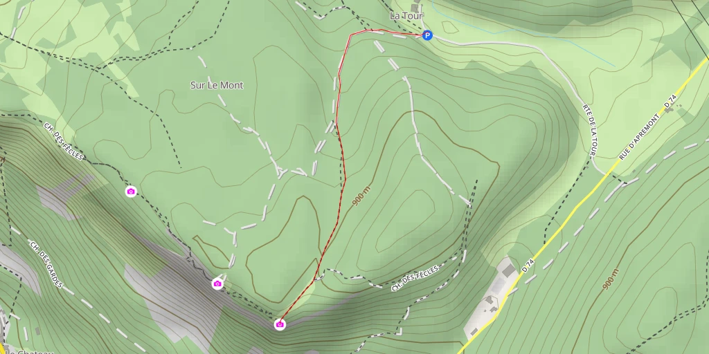 Map of the trail for AI - Le Fulet