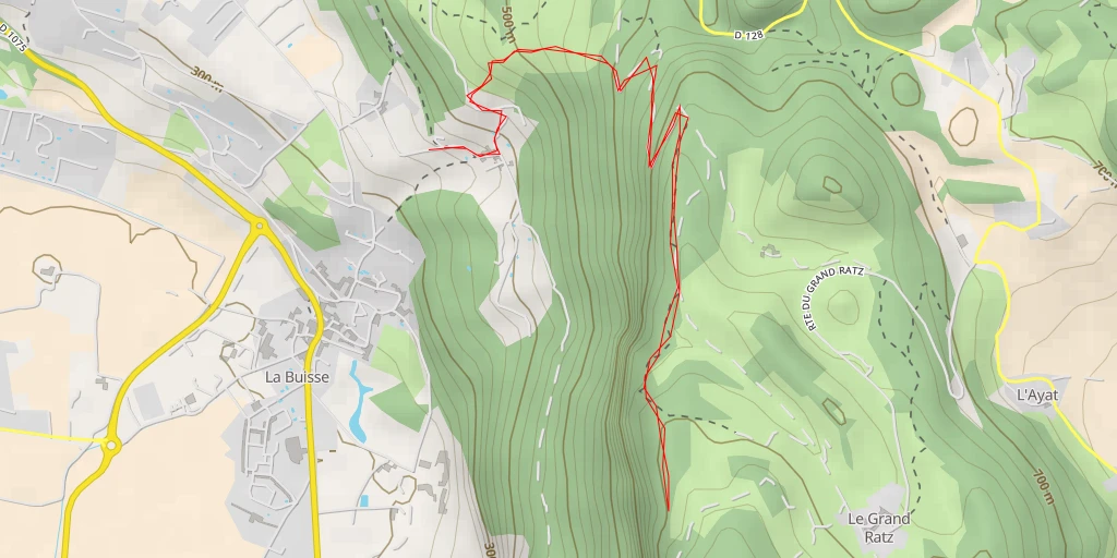 Map of the trail for décollage du Grand Ratz - La Buisse