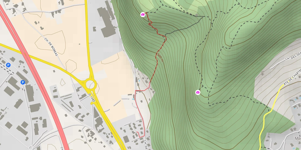 Map of the trail for Belvédère des maquisards