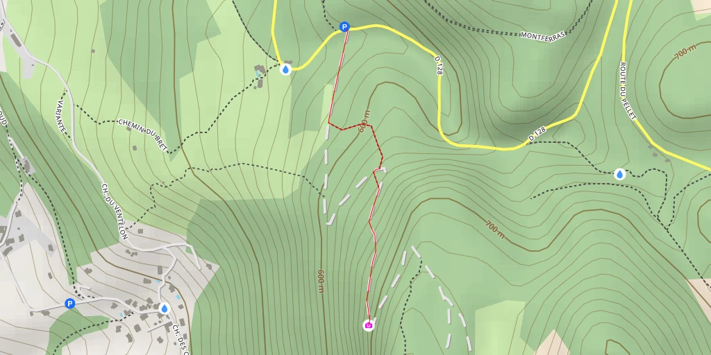 Map of the trail for vallée de l'Isére