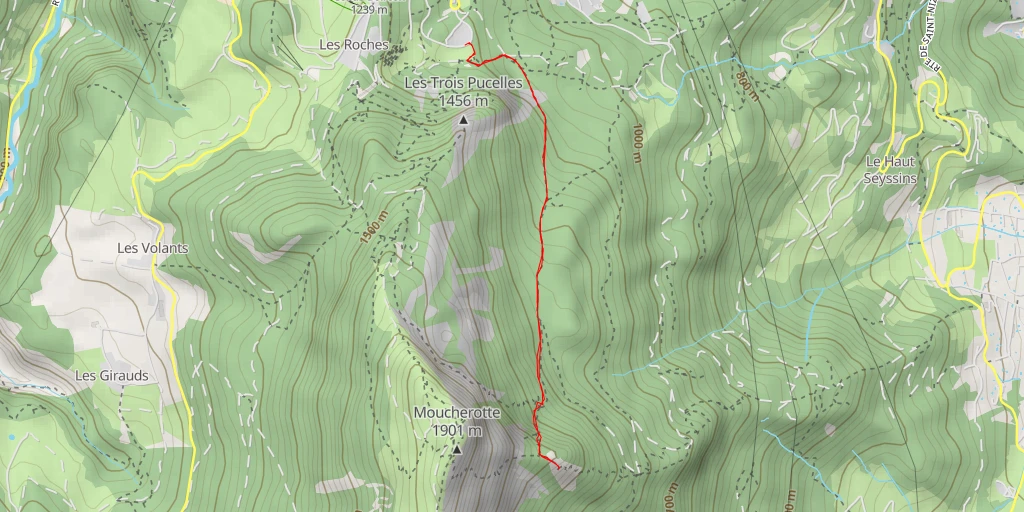 Map of the trail for Château Bouvier - Claix