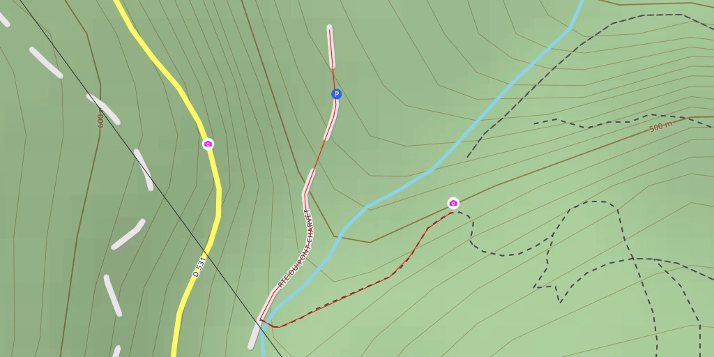 Map of the trail for Chemin de Fonds Bonnier au Pont de Charvet - Sassenage