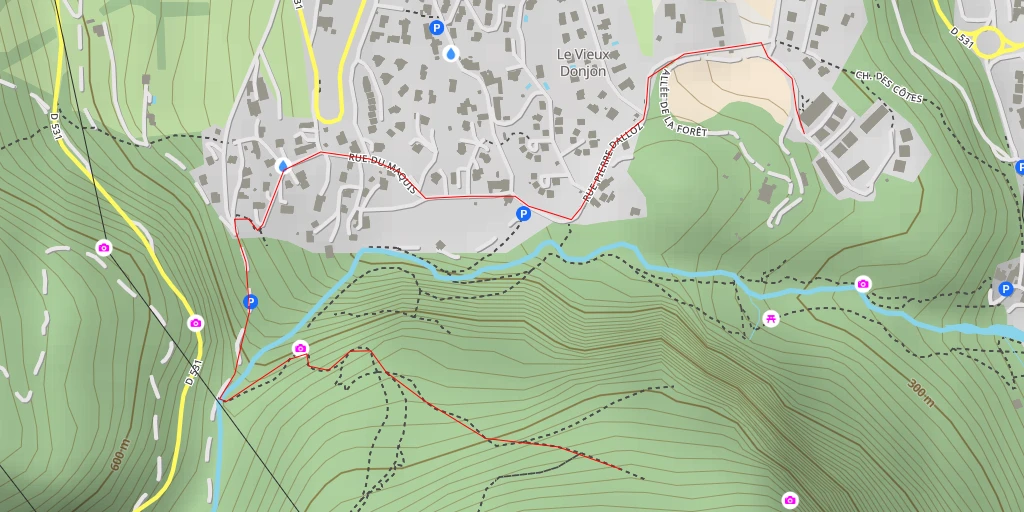 Map of the trail for Barre Pugnet
