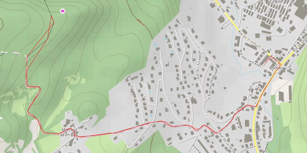 Map of the trail for AI - Dortan