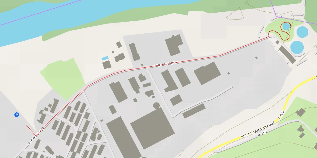 Map of the trail for Rue de Saint-Claude