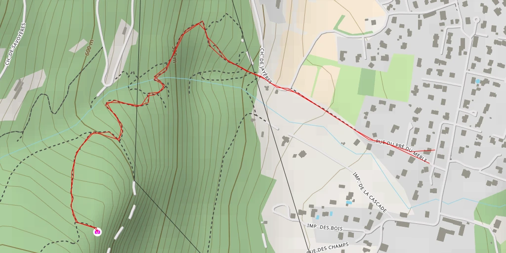 Map of the trail for belvédère