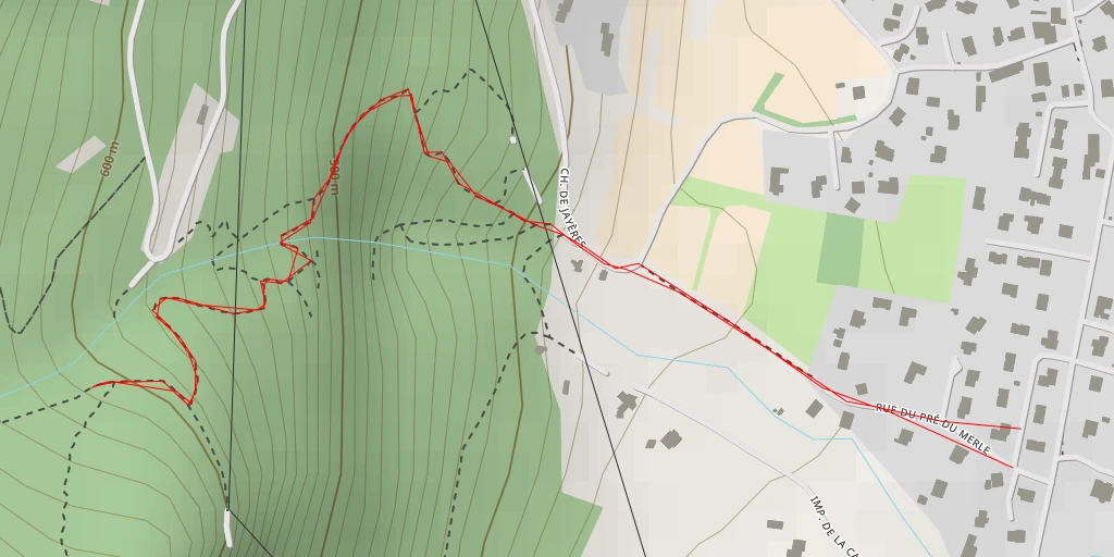 Map of the trail for Chemin de Savoyères - Chemin de Savoyères