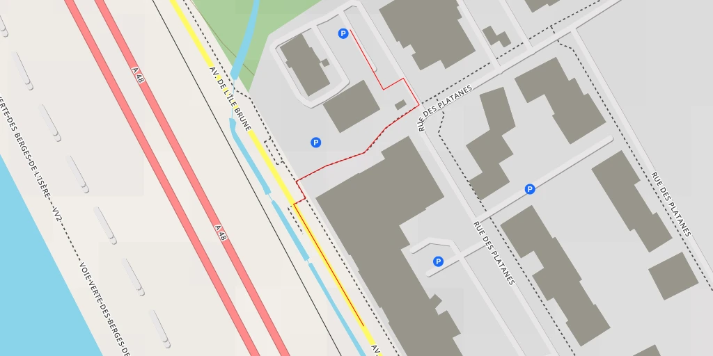 Map of the trail for Avenue de l'Île Brune - Avenue de l'Île Brune