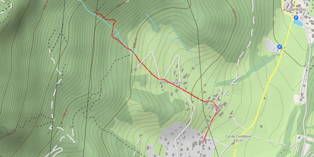 Carte de l'itinéraire :  Chemin des Gigots - Chemin des Gigots