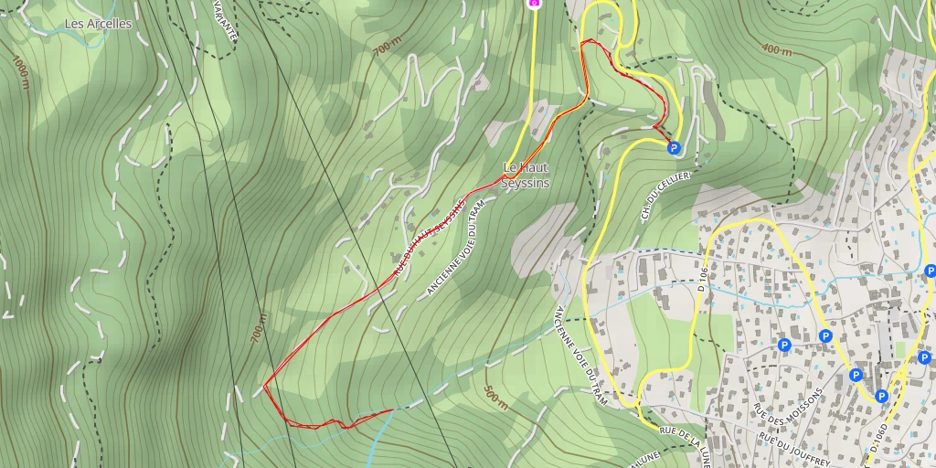 Map of the trail for Ancienne Voie du Tram - Ancienne Voie du Tram