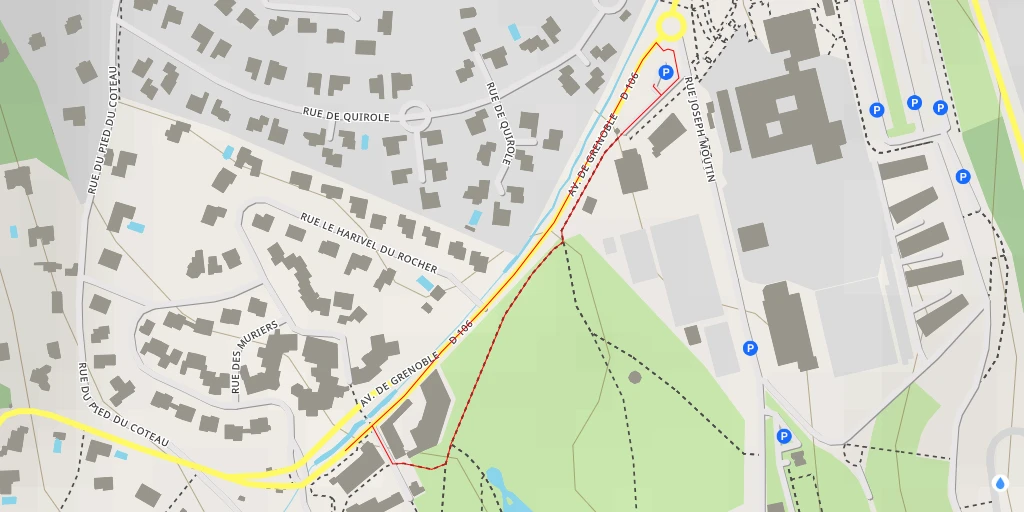 Map of the trail for Avenue de Grenoble - Avenue de Grenoble