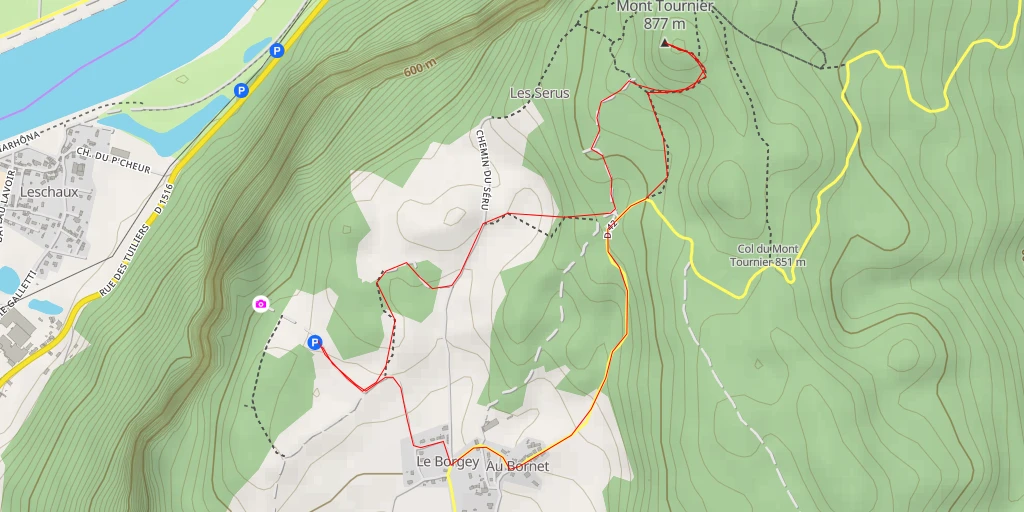 Map of the trail for GR65